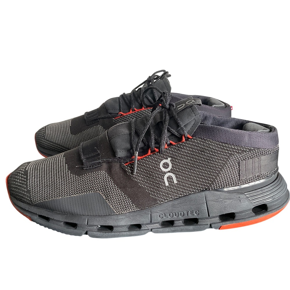 On Running Cloudnova Z5 Mens 13 Black Red Low Top Sneakers 26.98127